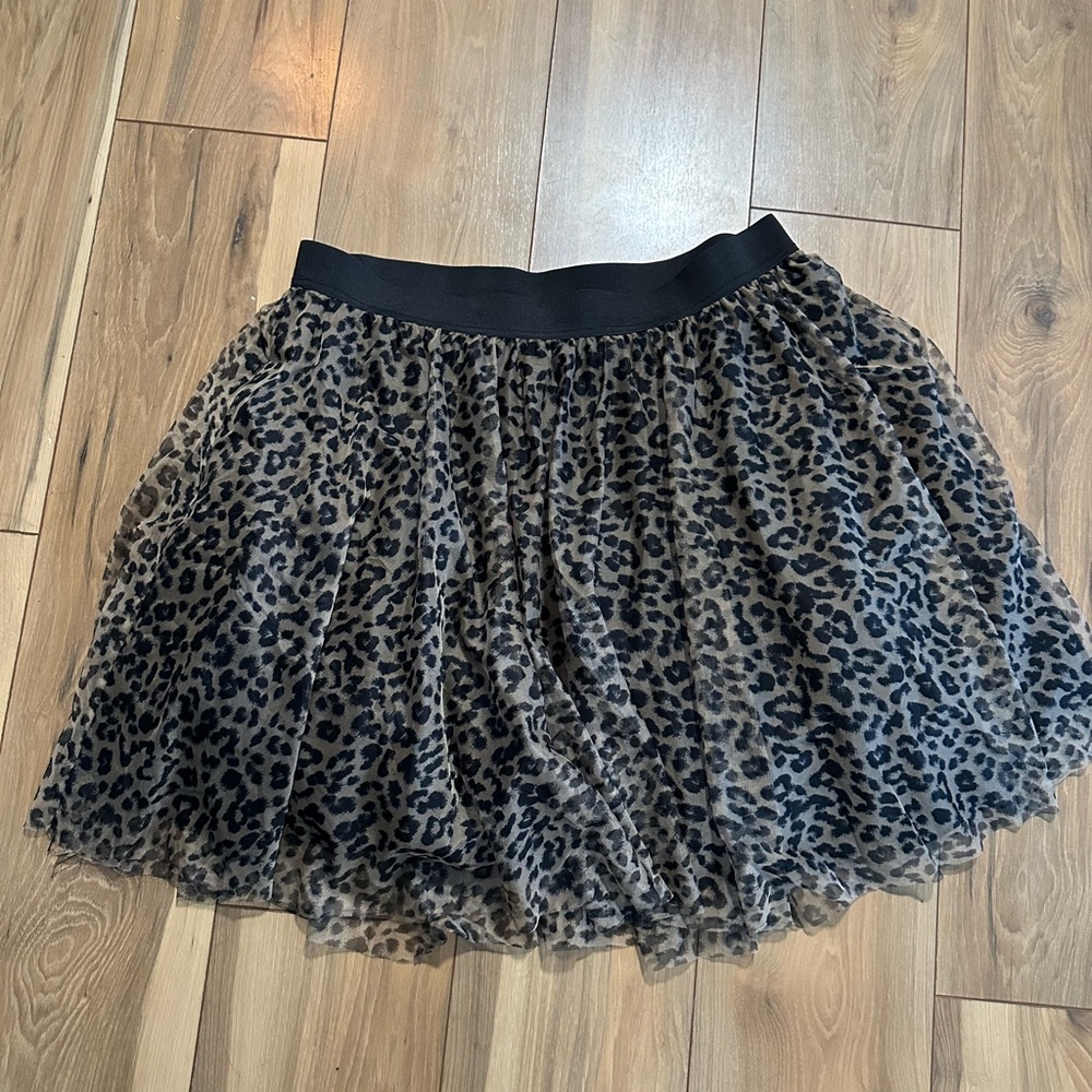 Leopard Print Tulle Skirt